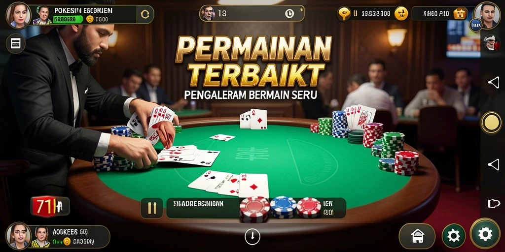 Gameplay menarik dan interaktif dalam 71H dengan pemain Poker lain.