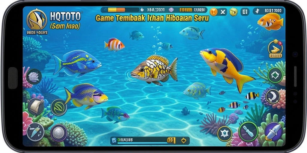 Tampilan menarik dari gameplay Tembak Ikan HQTOTO yang seru.