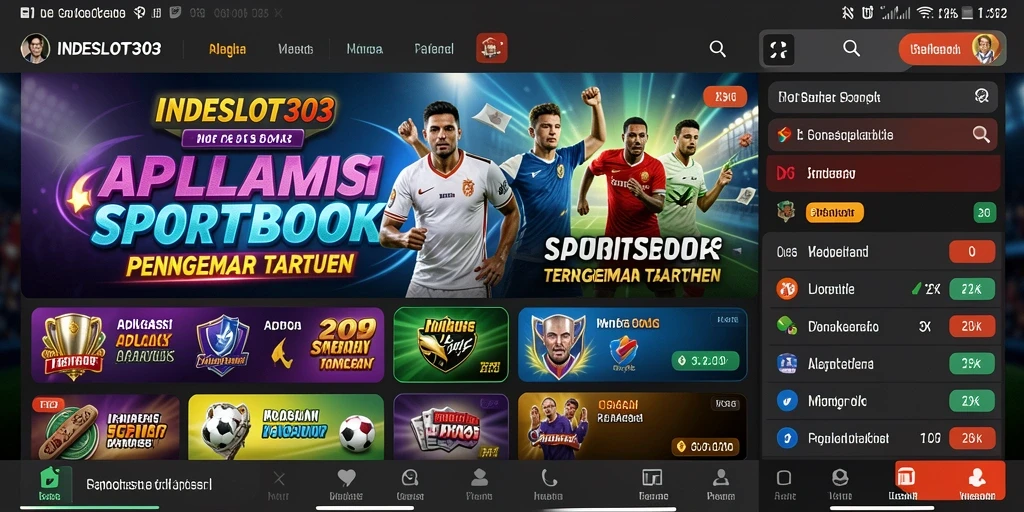 Screenshot gameplay INDESLOT303 dengan taruhan olahraga yang aktif.