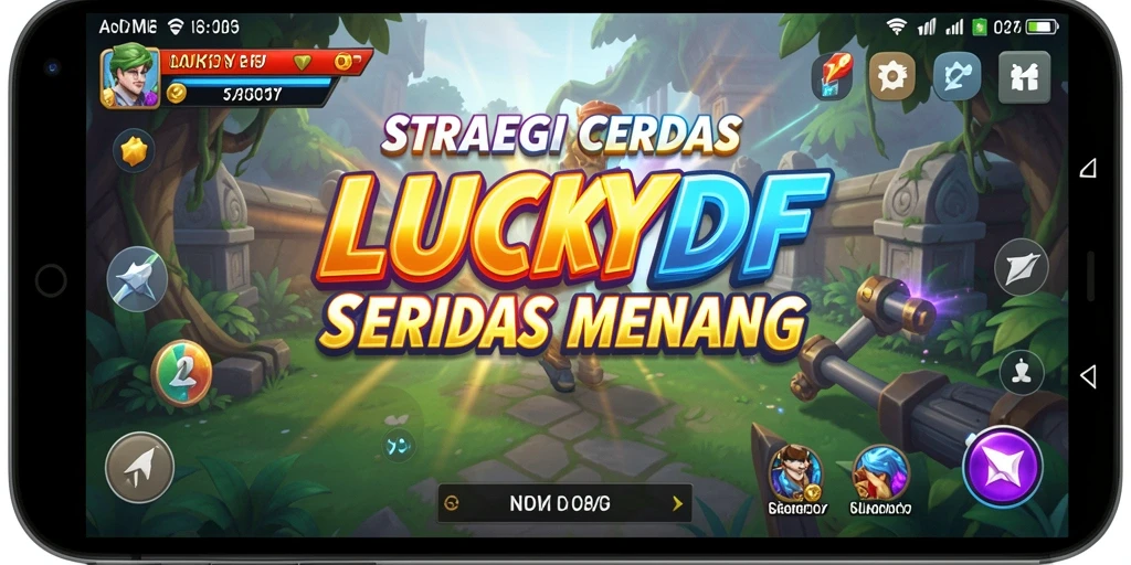 Tangkapan layar LUCKYDF menunjukkan aksi mendebarkan dalam gameplay strategi.