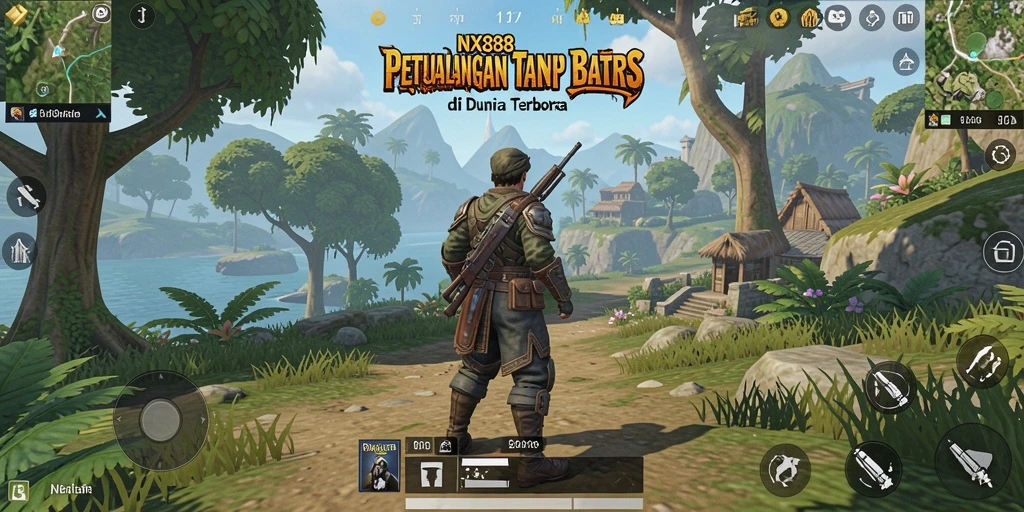 Tampilan gameplay NX888 yang menakjubkan di dunia terbuka.