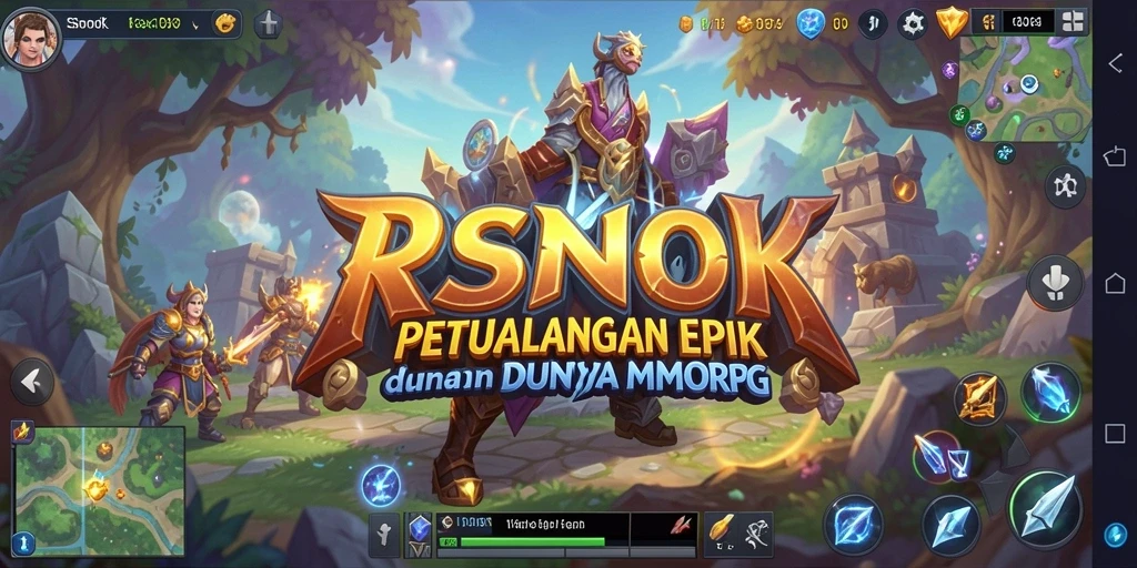 Tampilan gameplay RSNOK yang menampilkan aksi seru dalam pertempuran MMORPG.