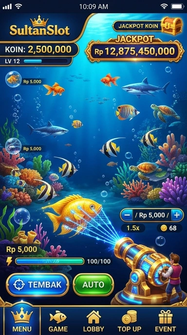 Tampilan antarmuka aplikasi sultanslot yang menarik dan interaktif.